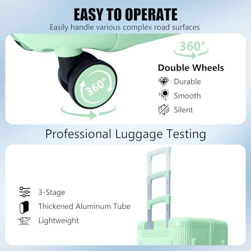 Large capacity Luggage Sets 2 Piece (2 Count)