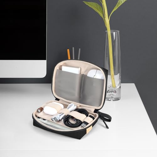 Small Tech Case Organizer for Cords Chargers Earbuds Travel Pouch