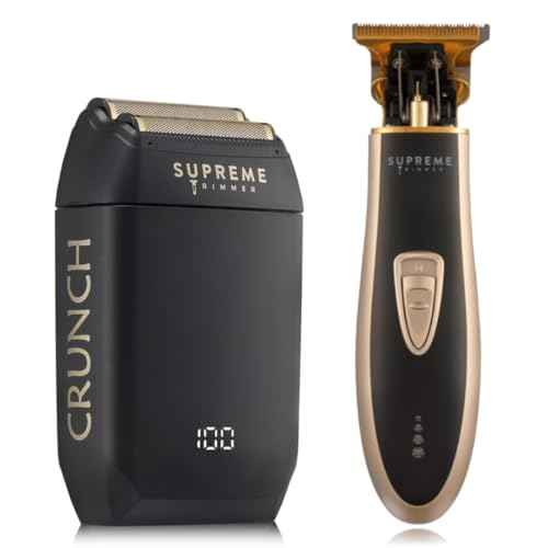 2-in-1 T-Shaper Trimmer & Crunch Foil Shaver | STF602 Electric Razor & ST5210 Beard Trimmer Barber Haircut Kit | Gold