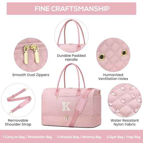 Letter Weekender Bags for Womens