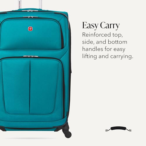 Sion Softside Expandable Spinner Luggage Durable Lightweight Travel Suitcase