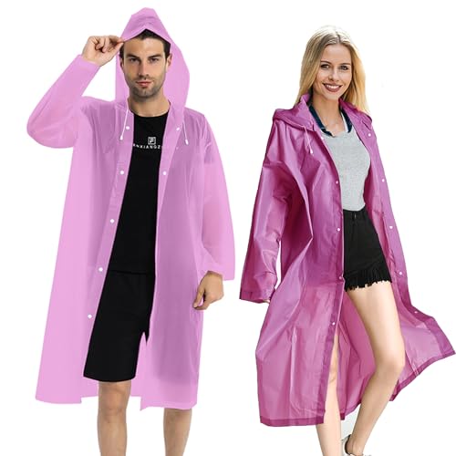 Rain Ponchos for Adults (2 Count)
