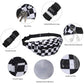 Large Checkered Fanny Pack Crossbody Belt Bag for Shopping Traveling