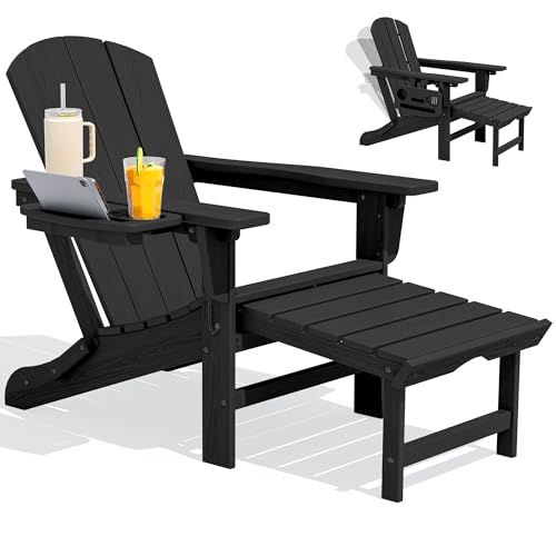 Folding Adjustable Adirondack Chair with Footrest