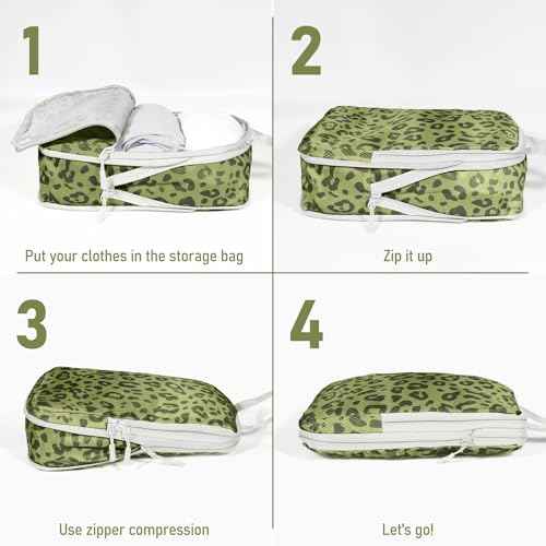 4 Set Compression Packing Cubes For Travel Bags Organizer For Luggage Suitcase Organizer