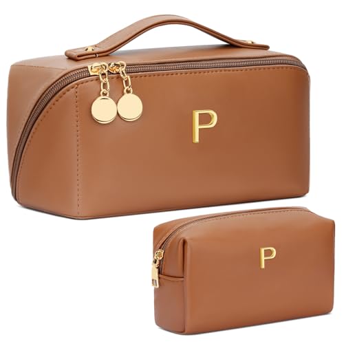Initial Makeup Bag Personalized Gift for Women Teen Girls