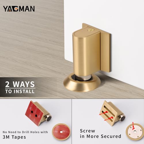 2 Pack Magnetic Door Stopper Floor Mount (2 Count)