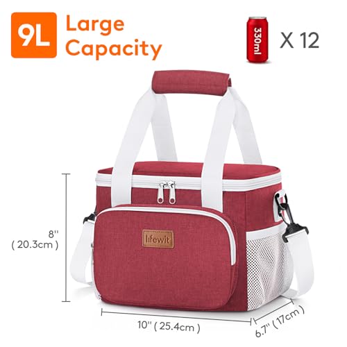 Medium Lunch Bag (White/Red / Medium(9L))
