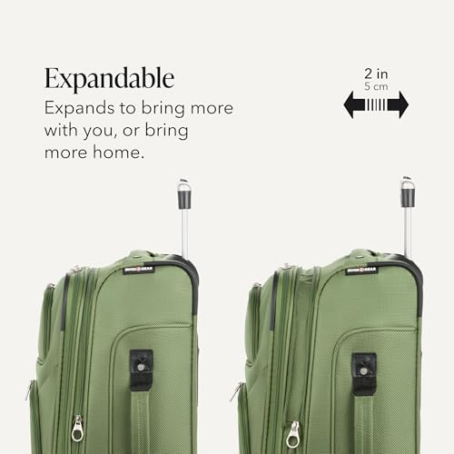 Sion Softside Expandable Spinner Luggage Durable Lightweight Travel Suitcase (2 Count)