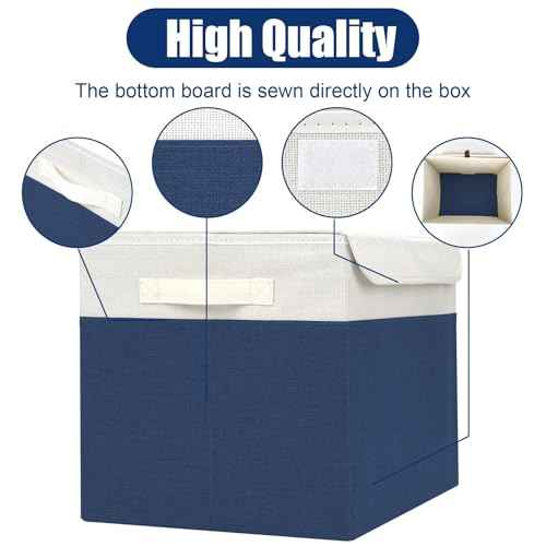 Large 42 Quarts Fabric Storage Bins with Lids [2