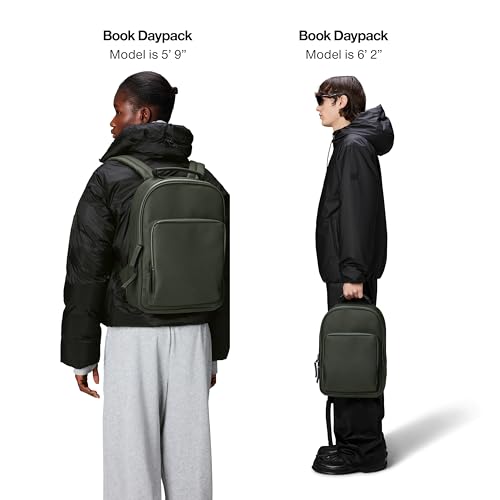 Book Daypack Green Waterproof Laptop Backpack for Men and Women