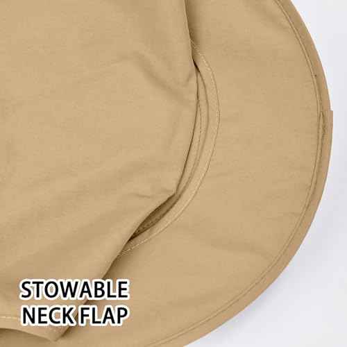Sun Hats for Men Women Fishing Hat UPF 50+ Face Cover Wide Brim Bucket Hats Summer UV Protection Safari Hat with Neck Flap