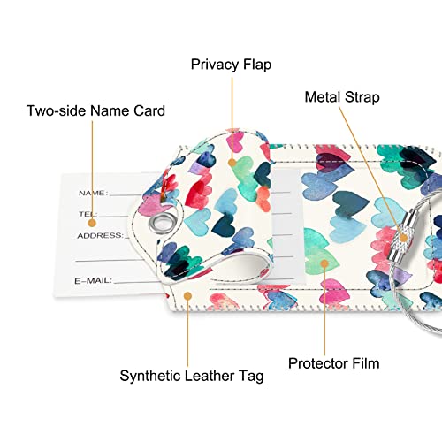 Luggage Tags Privacy Cover ID Label for Travel Bag Suitcase (2 Count)