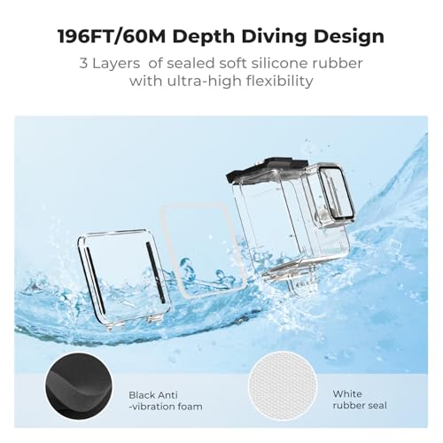 60M 196FT Waterproof Case Compatible with GoPro Hero 13 Black