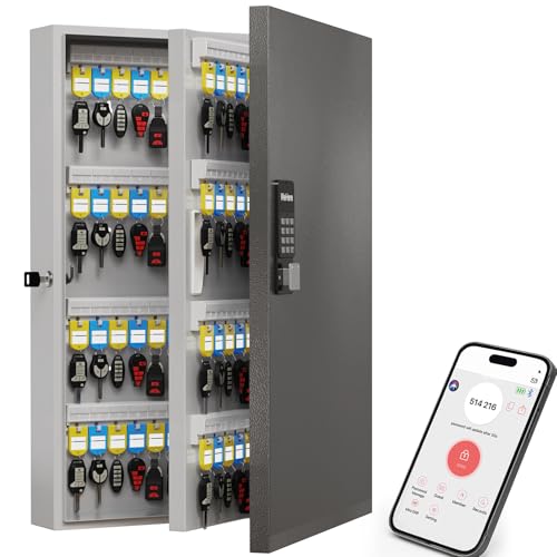192 Key Lock Box Smart Key Organier Cabinet with Keypad & App for Office