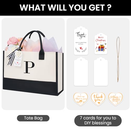 Initial Tote Bag