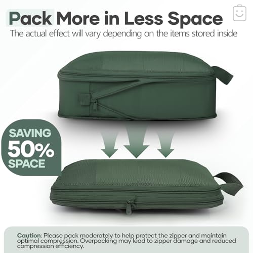 9 11 Set Compression Packing Cubes for Travel Essentials (9 Count)