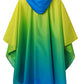 Adults Rain Poncho Waterproof Raincoat Women Gradient Hood with Pocket