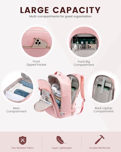 50L Travel Backpack Flight Approved Carry on Backpack