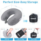 Travel Pillows for Sleeping Airplane 100% Pure Memory Foam Neck Pillow for Airplanes Washable Cover with Storage Bag