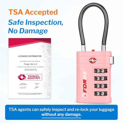 Open Alert TSA Approved Luggage Locks (4 Count)