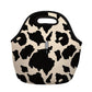 LunchTote Zippered Bag Insulated Neoprene Caddy (Cow Print / Large 4.5 Quart Lunch Tote)