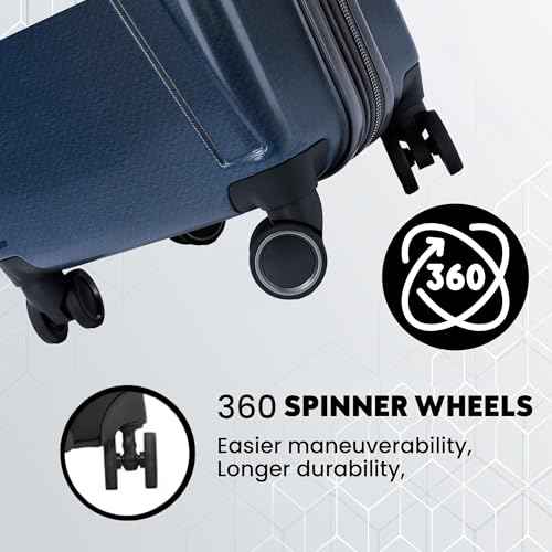 Traverse 3 Piece Carry On & Checked Suitcase Set with 360° Spinner Wheels (3 Count)