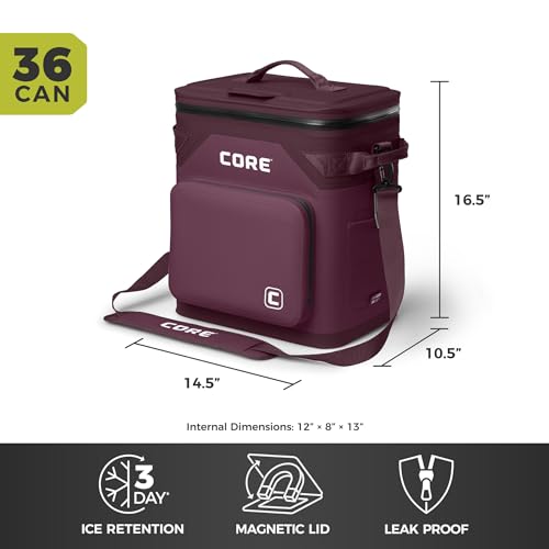 Magnetic Leak Proof 36 Can Soft Cooler with Waterproof Zipper