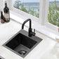 15”x15” Black Drop In Bar Sink
