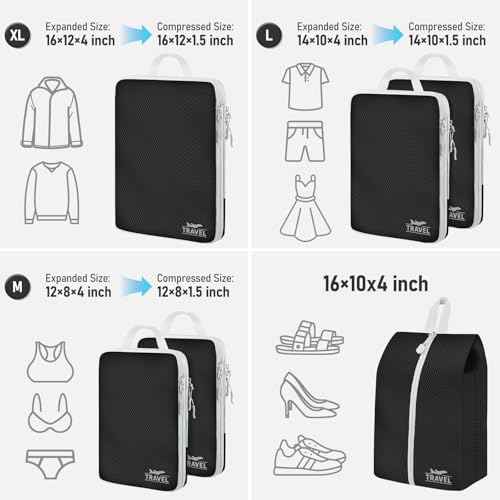 6 Set Compression Packing Cubes