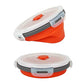 Ecomorning 3Piece Round Collapsible Lunch Container Silicone Food Storage Containers Collapsible Camping Bowl with Airtight Silicone Lids (3 Count)