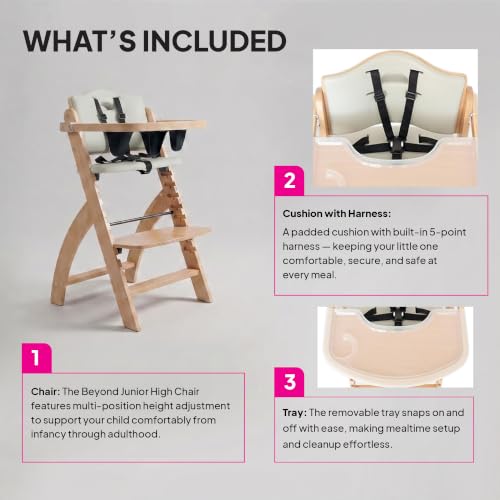 Beyond Junior Convertible Wooden High Chair with Removable Tray