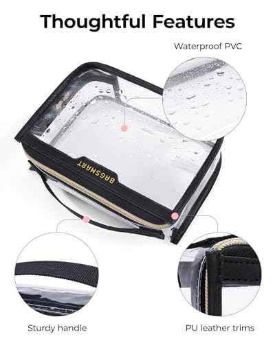 Clear Toiletry Bag for Travel (2 Count)