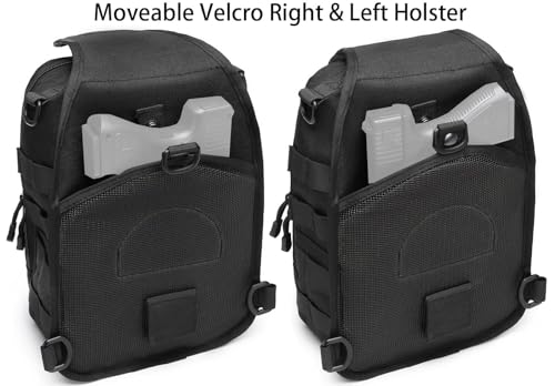 Tactical Sling Backpack With Holster Military Crossbody Bag for Men Single Shoulder Back Pack 10L