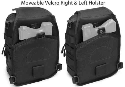 Tactical Sling Backpack With Holster Military Crossbody Bag for Men Single Shoulder Back Pack 10L