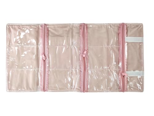 Travel Jewelry Roll Bag Portable Organizer Pouch With Grids&PVC Cover Storage Bags for Necklace