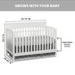 Harper 4-in-1 Convertible Crib, Snow White, GreenGuard Gold Certified