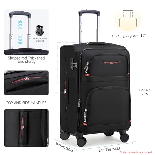 Softside Expandable Luggage with 4 Spinner Wheels