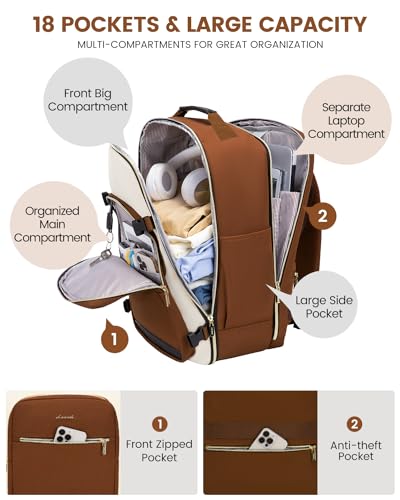 50L Travel Backpack for Women & Men