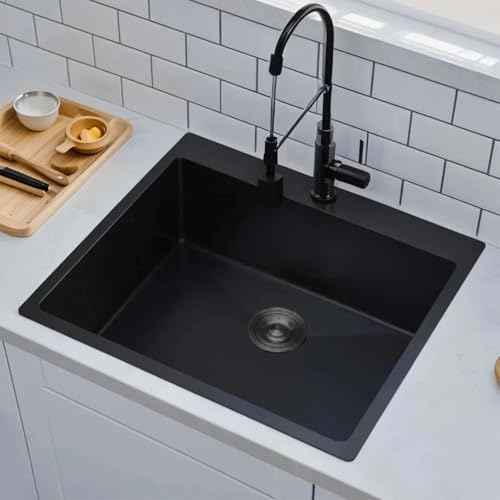 22x18 Inch Black Kitchen Sink