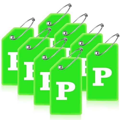 8 Pack Initial Luggage Tags for Suitcases Airplane Travel Essentials (8 Count)
