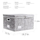Extra Large Collapsible Storage Boxes with Lids Fabric Decorative Storage Bins Cubes Organizer Baskets with Cover Handles Divider for Bedroom Closet Living Room 19.6x15.7x11.8 Inch 3 Pack (3 Count)