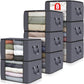 8 Pack Storage Bags for Clothes Blanket Storage Bins with Lids (8 Count)