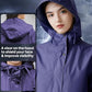 Waterproof Rain Poncho for Women Packable Hooded Raincoat with Pocket