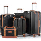 Luggage Set 3 Piece Luggage with PC+ABS Hardshell TSA Lock Spinner Wheels Carry on Lightweight Suitcase Cup Holder (5 Count)