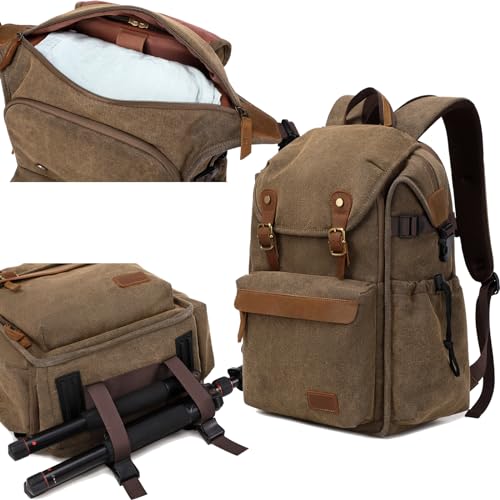 Vintage Canvas Camera Backpack