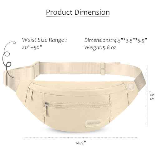 Small Khaki Crossbody Bags for Men Women Sling Fanny Pack with Key Chain
