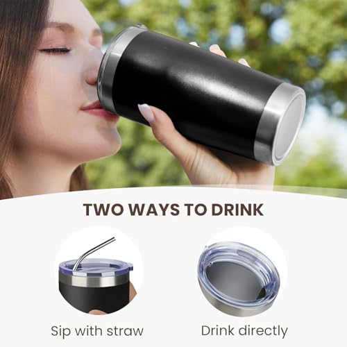 20oz Tumbler 4 Pack Double Wall Vacuum Insulated Travel Mug Bulk (4 Count)