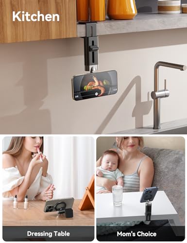 360° Metal Ball & Titanium】 Magsafe Airplane Phone Holder
