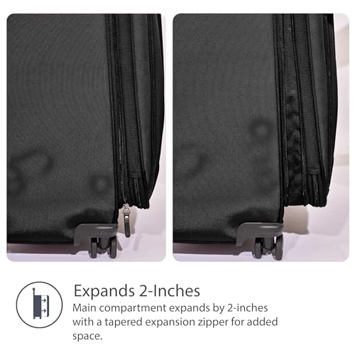 Tourlite Softside 21" Expandable Luggage with 4 Spinner Wheels